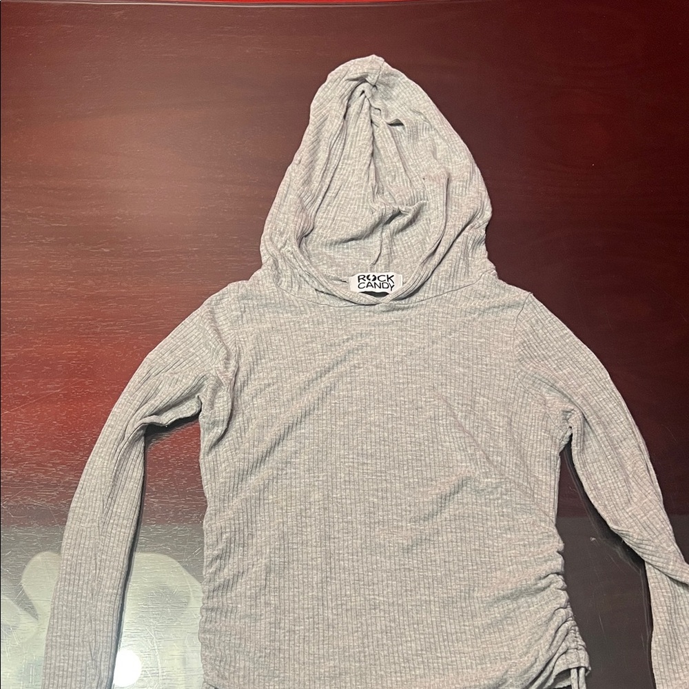 Rock & Candy Light Gray Hooded Top